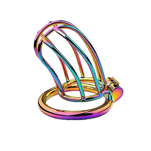 Khóa Dương Vật Kim Loại Mạ Ánh Đa Sắc BDSM Cao Cấp Chính Hãng